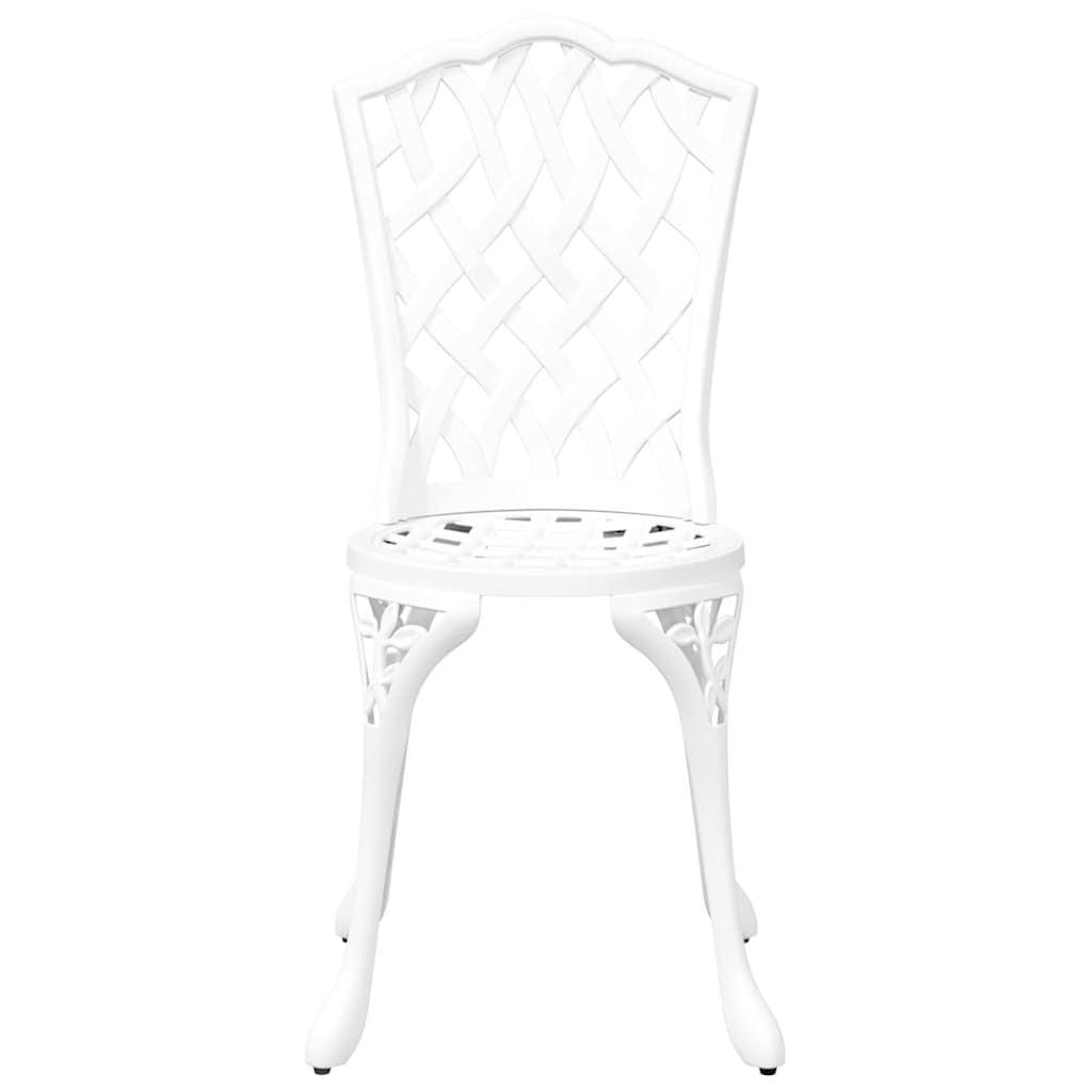 Sodo Kėdė 2 pcs Balta 55 x 56.5 x 91cm Aliuminis