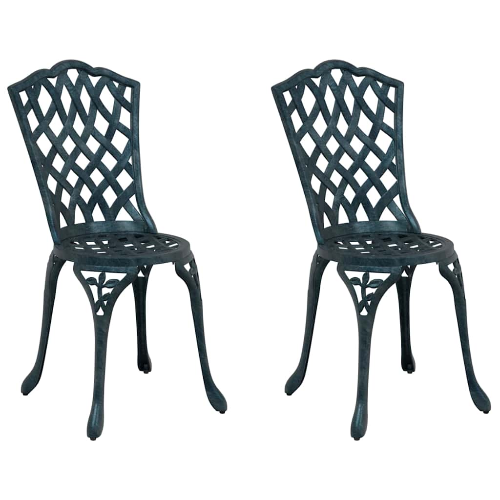 Sodo Kėdė su pagalve 2 pcs Žalia 55 x 56.5 x 91cm Aliuminis