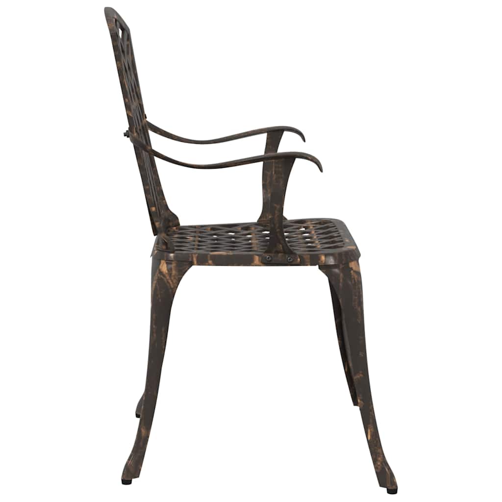 Garden Chair 2 pcs Bronze 55 x 56.5 x 91cm Aluminium