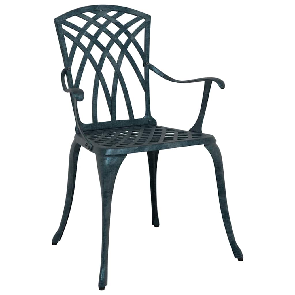 Sodo Kėdė 2 pcs Žalia 55 x 56.5 x 91cm Aliuminis