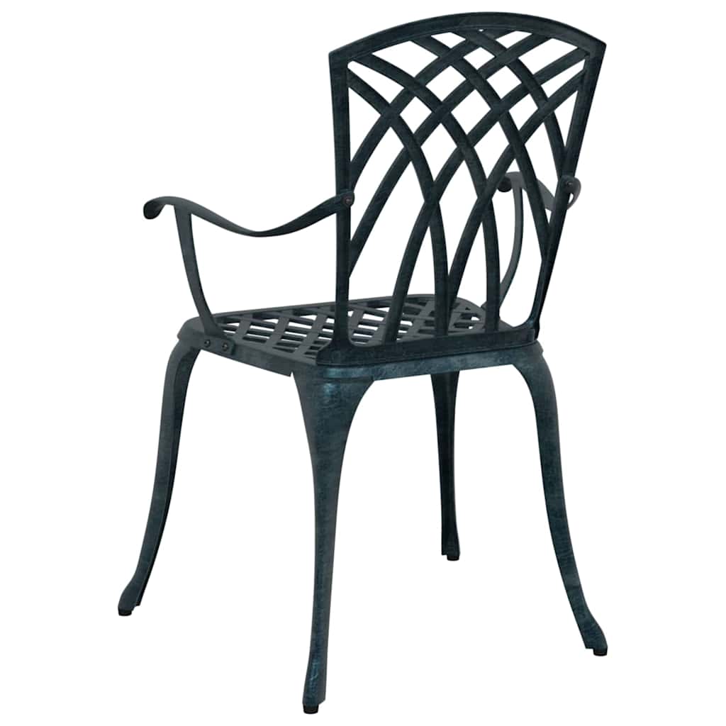 Sodo Kėdė 2 pcs Žalia 55 x 56.5 x 91cm Aliuminis