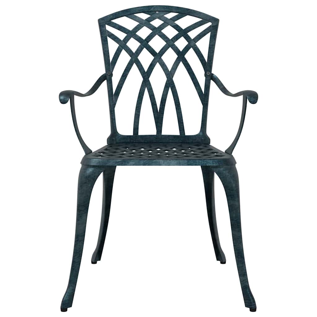 Sodo Kėdė 2 pcs Žalia 55 x 56.5 x 91cm Aliuminis
