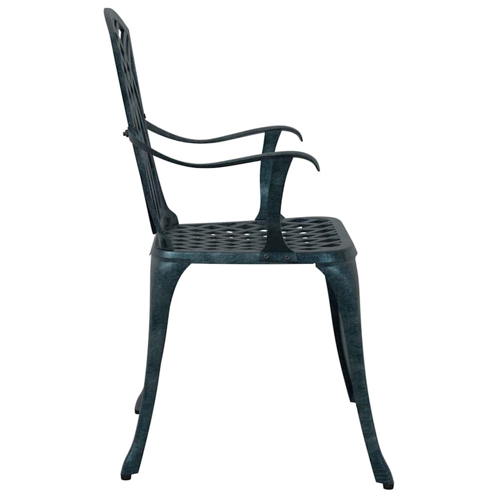 Sodo Kėdė 2 pcs Žalia 55 x 56.5 x 91cm Aliuminis