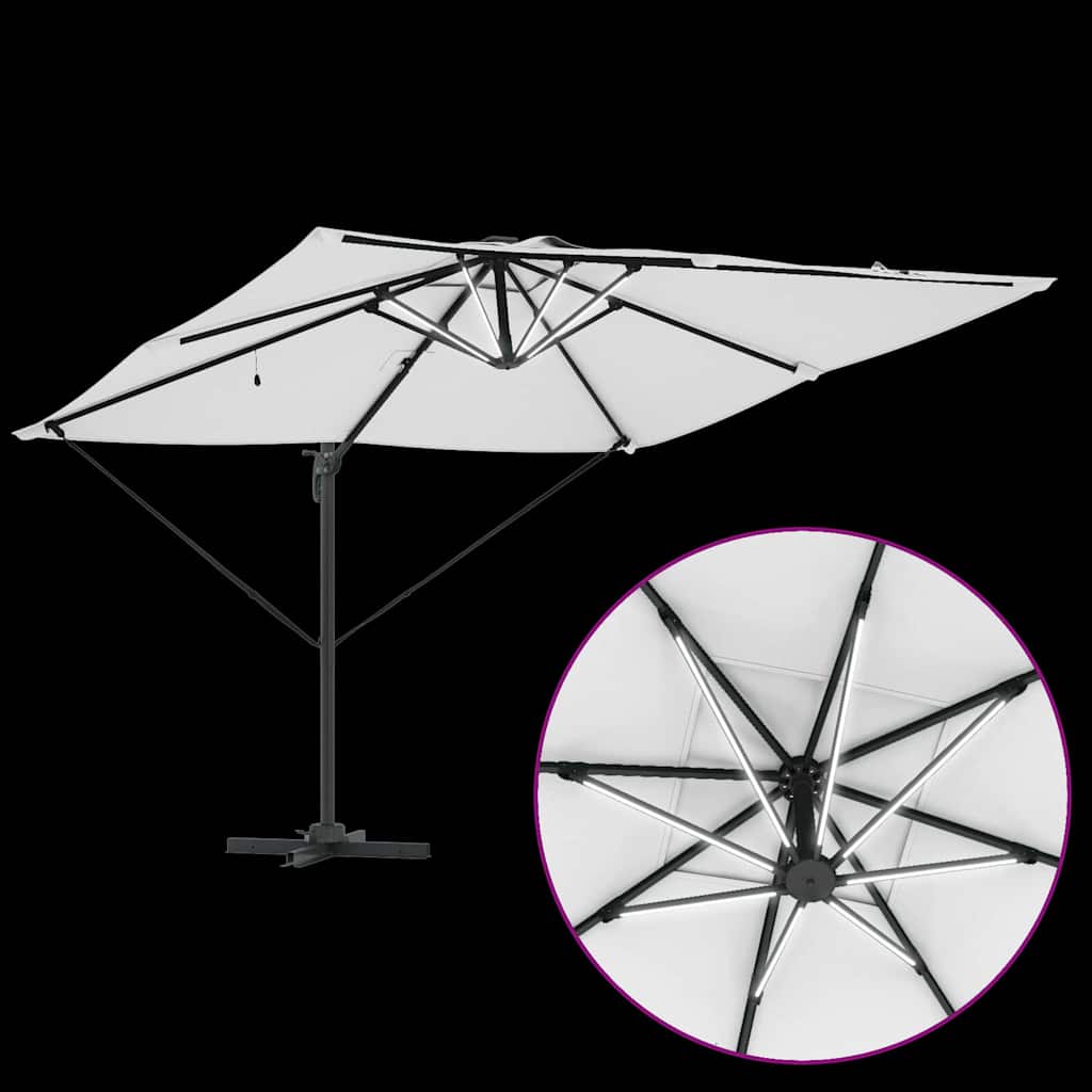Sodo skėtis LED EATON, smėlinė, 286x284x270cm