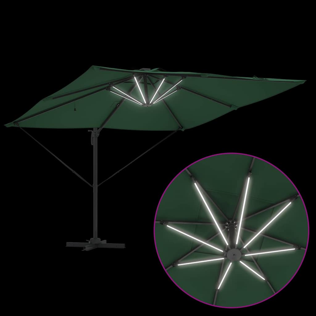 Sodo skėtis LED EBEN, žalia, 286x284x270cm