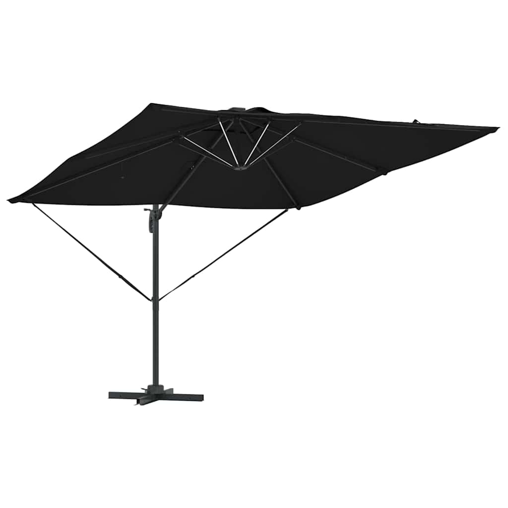 Sodo skėtis LED EDISON, juoda, 286x284x270cm