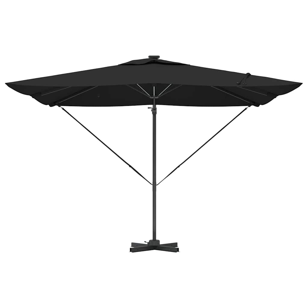 Sodo skėtis LED EDISON, juoda, 286x284x270cm