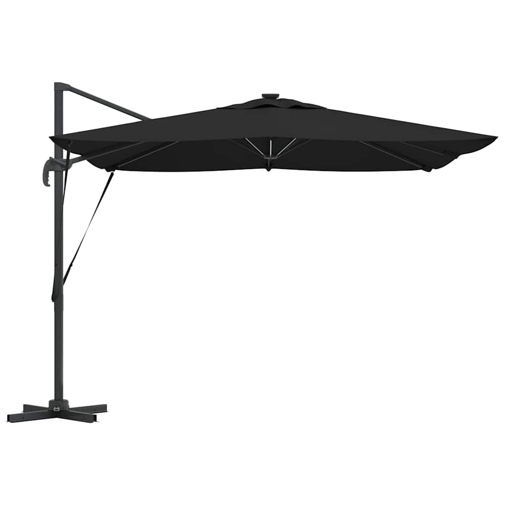 Sodo skėtis LED EDISON, juoda, 286x284x270cm