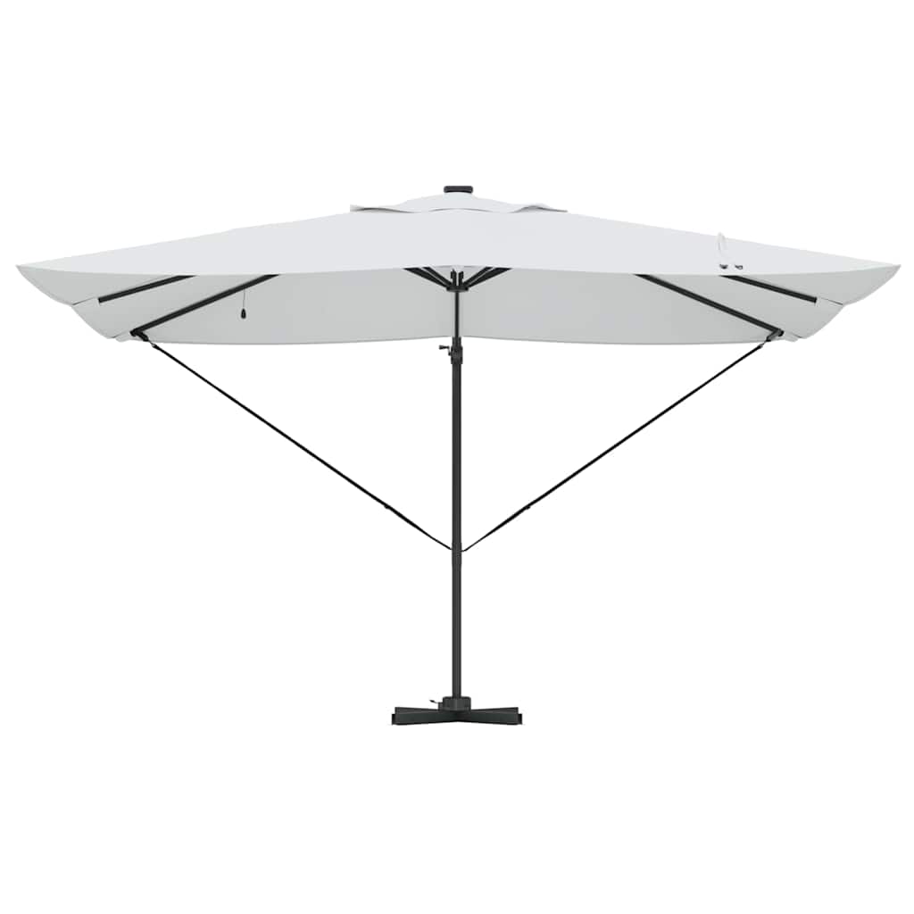 Cantilever Roma Umbrella with LED Sand 352x251x265 cm Aluminum