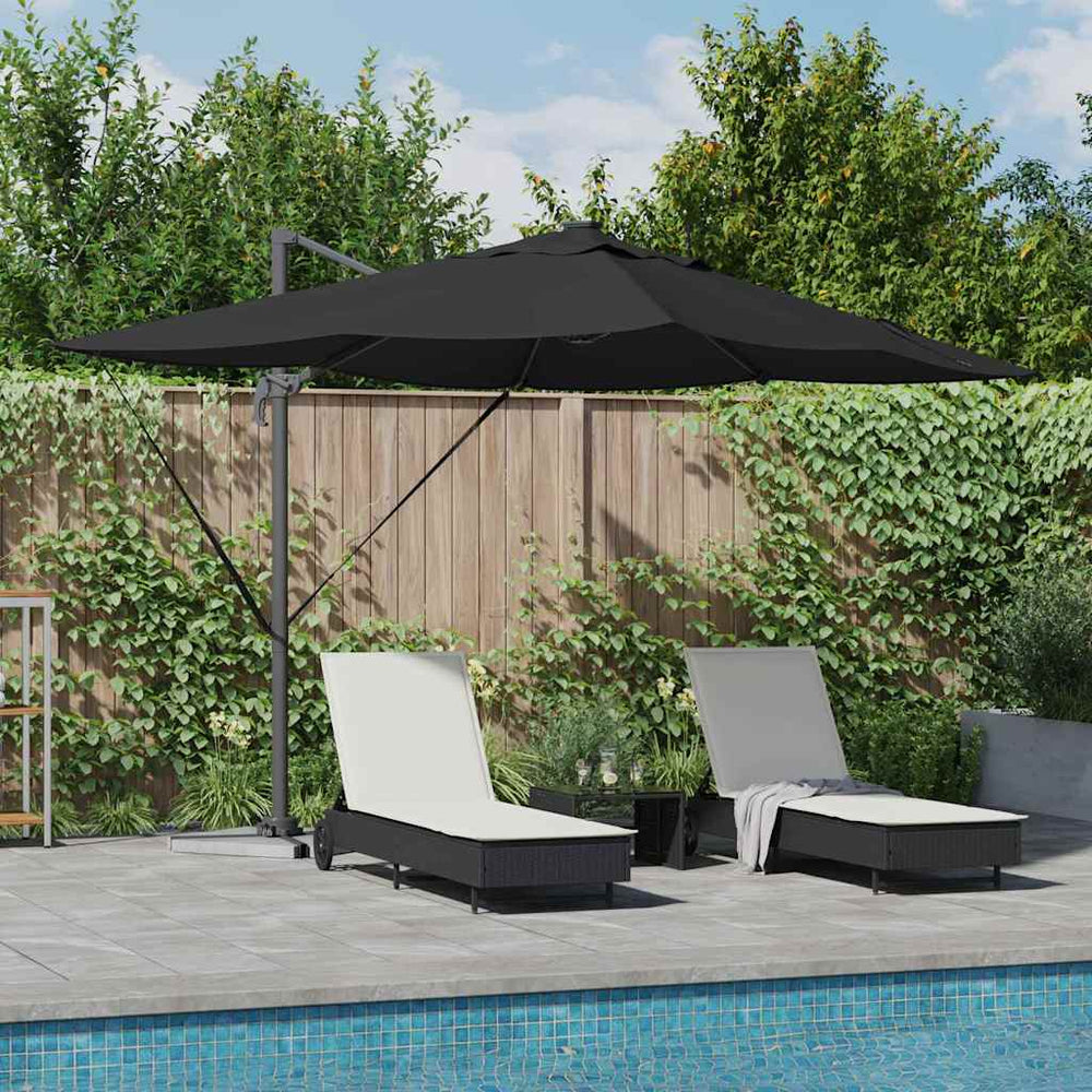 Cantilever Roma LED Umbrella Black 352x251x265 cm Aluminum