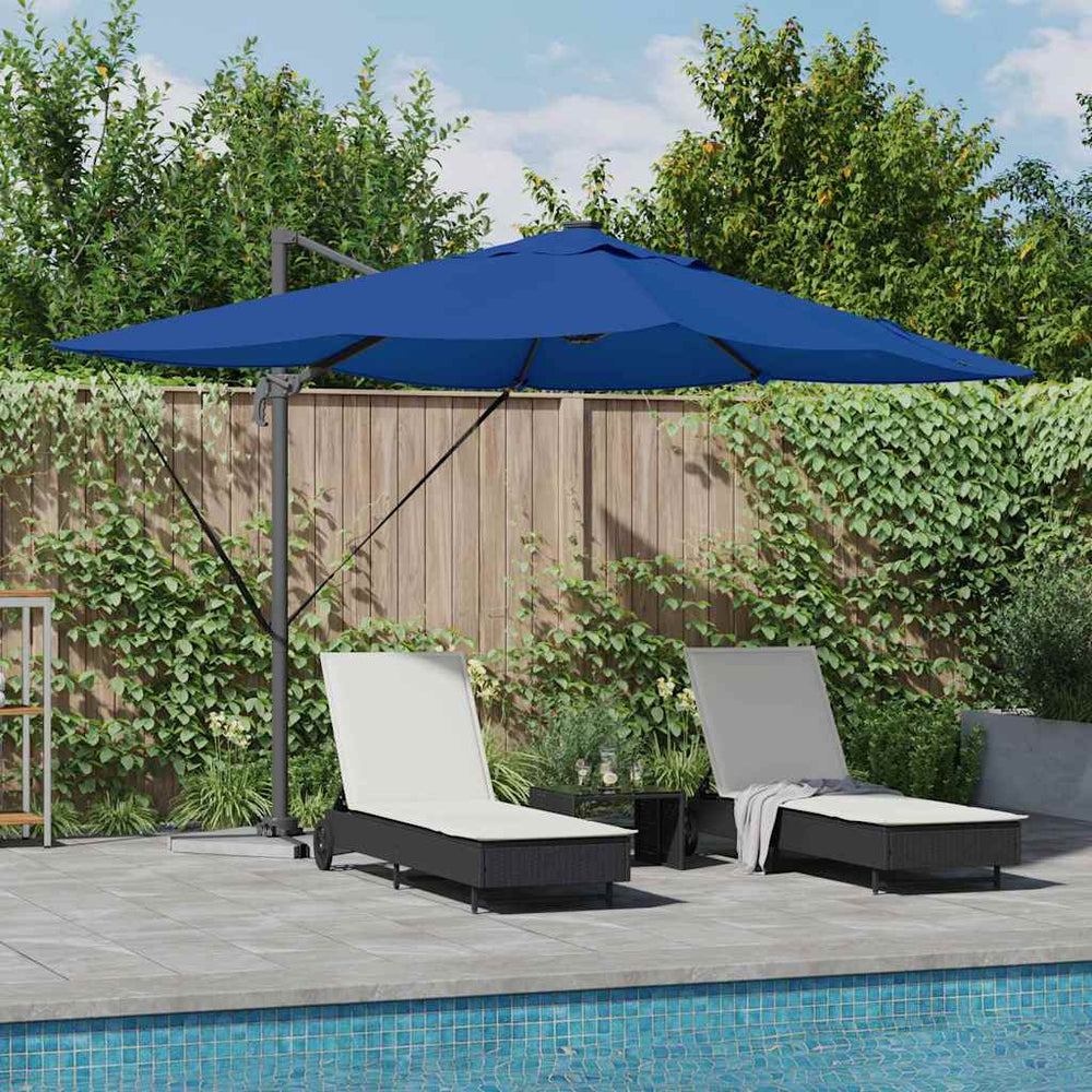 Console parasol Roma with LED Blue 352x251x265 cm Aluminium