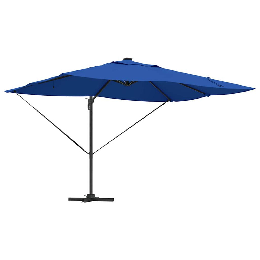 Console parasol Roma with LED Blue 352x251x265 cm Aluminium