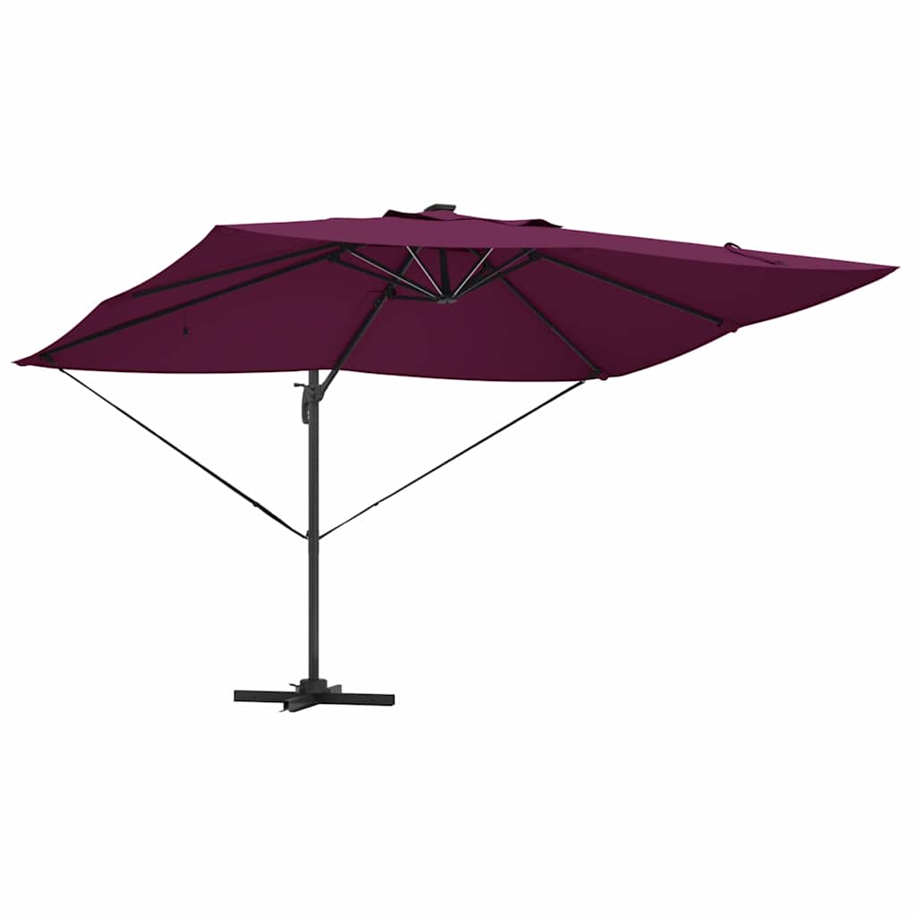 Sodo skėtis LED FREMONT, raudona, 352x251x265cm