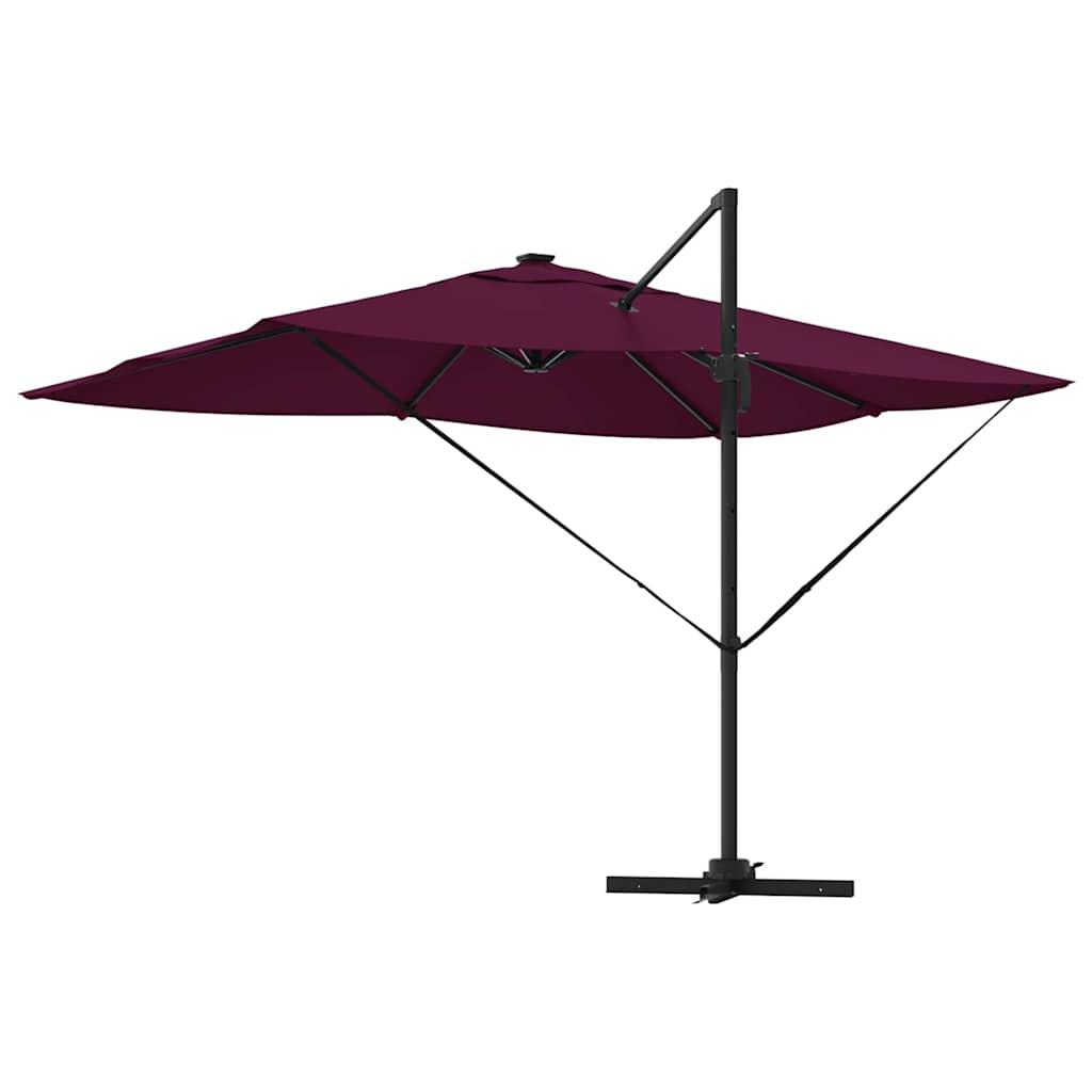 Sodo skėtis LED FREMONT, raudona, 352x251x265cm