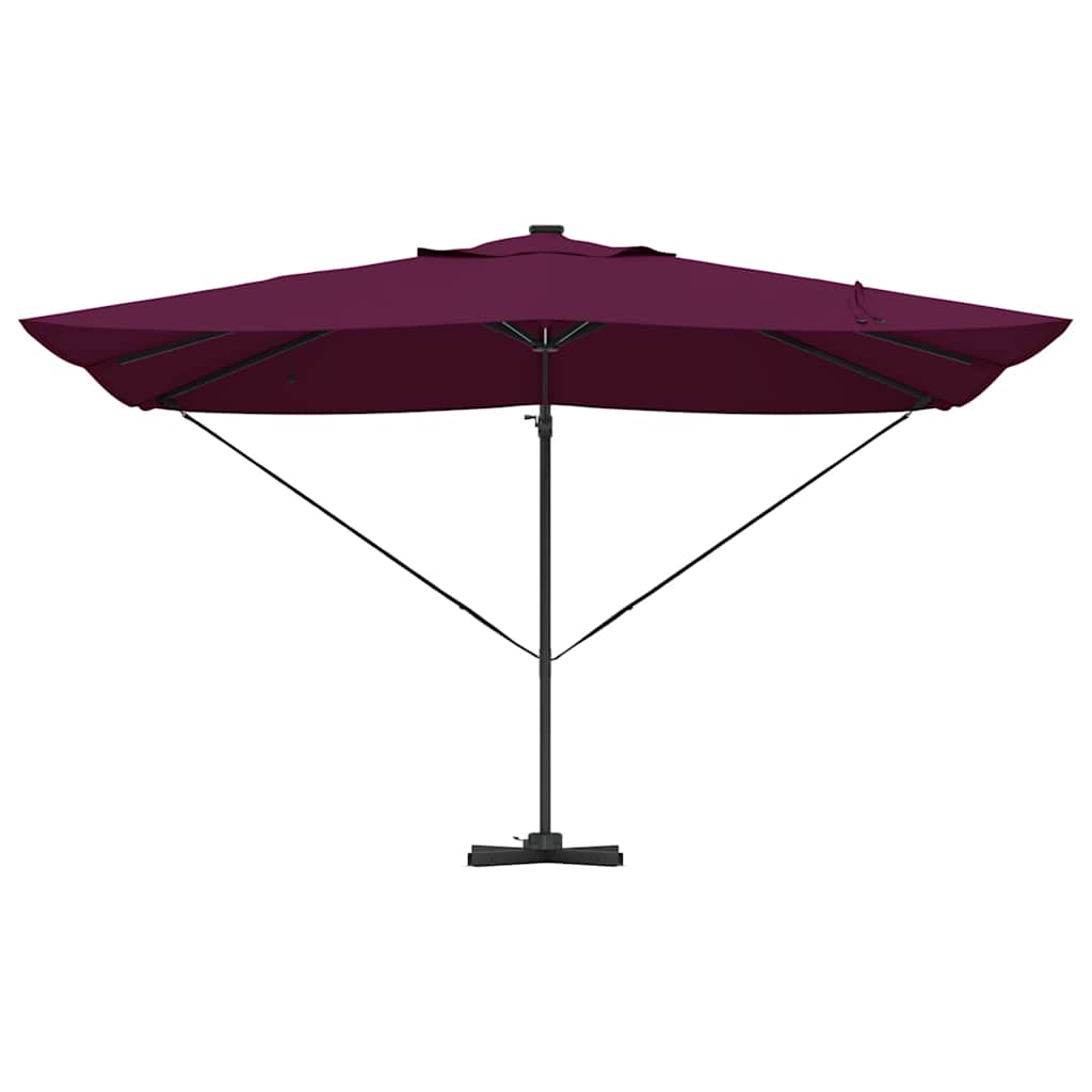 Sodo skėtis LED EGAN, raudona, 352x251x265cm