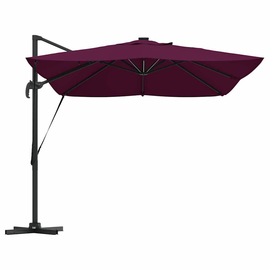 Sodo skėtis LED FREMONT, raudona, 352x251x265cm