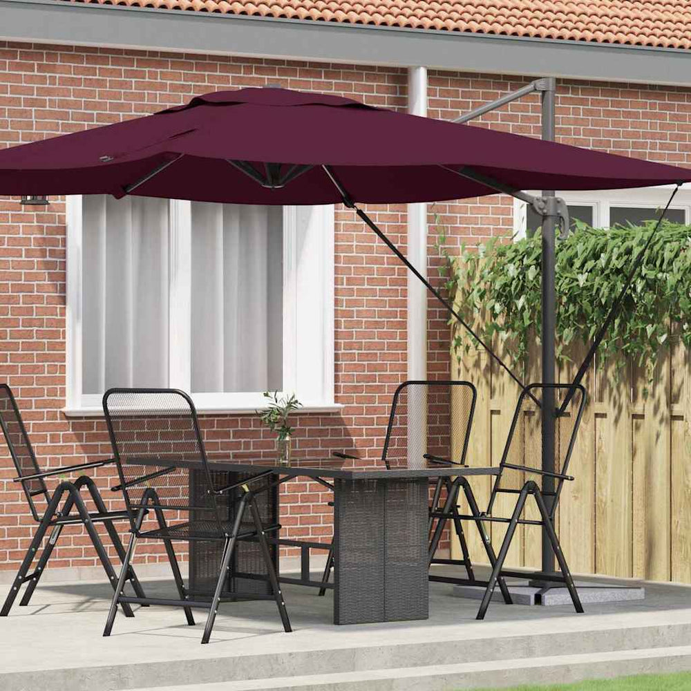 Roma Parasol Red 286 x 285 x 265 cm Polyester, aluminum
