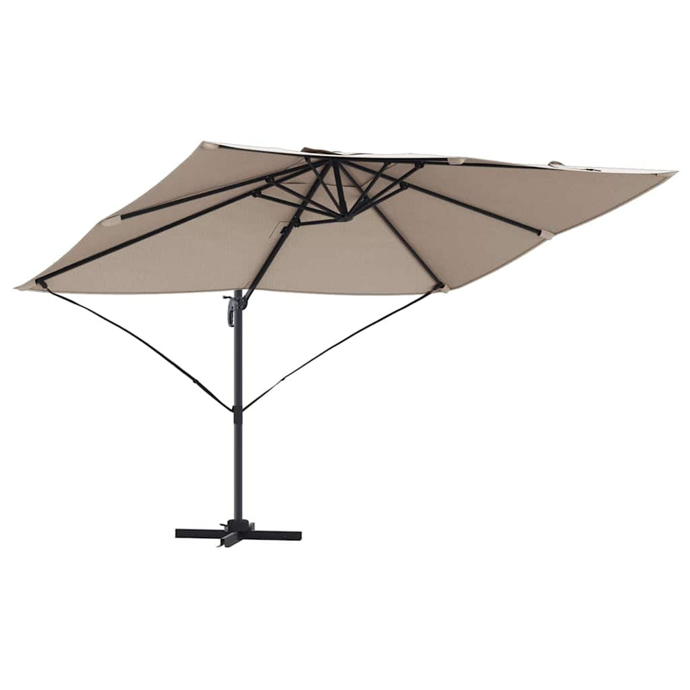Cantilever Parasol Taupe Polyester Large Foldable