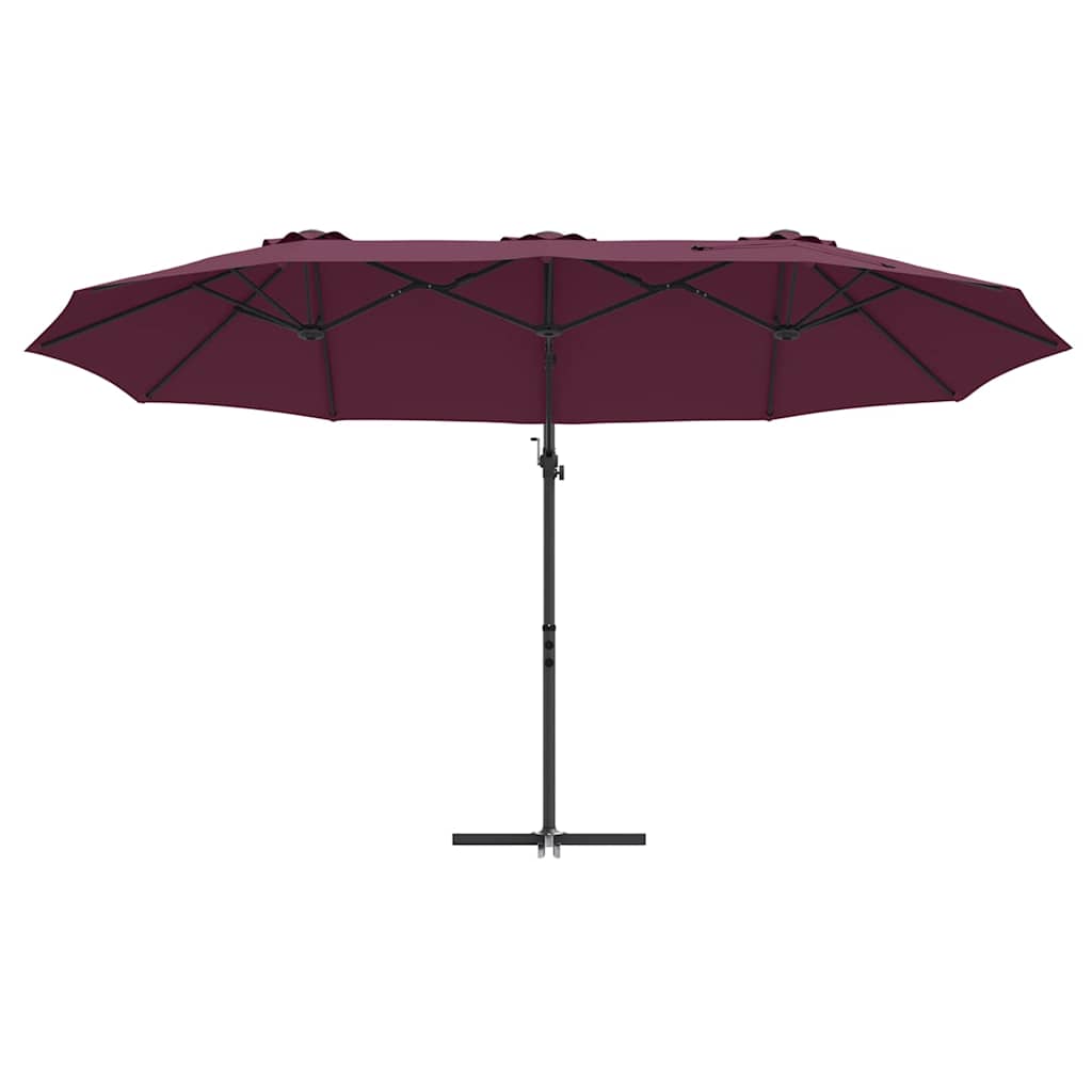 Garden cantilever umbrella with lock Burgundy L
