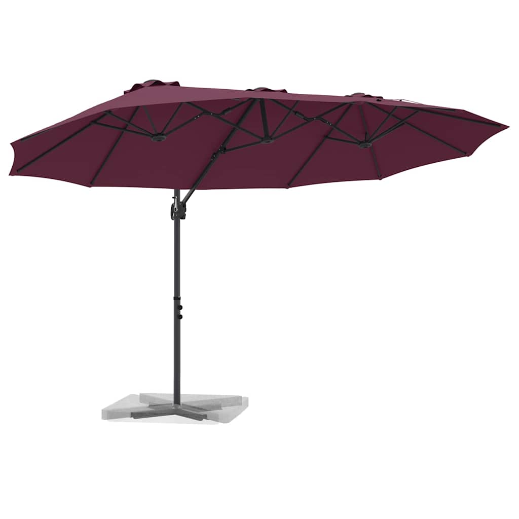 Garden cantilever umbrella with lock Burgundy L