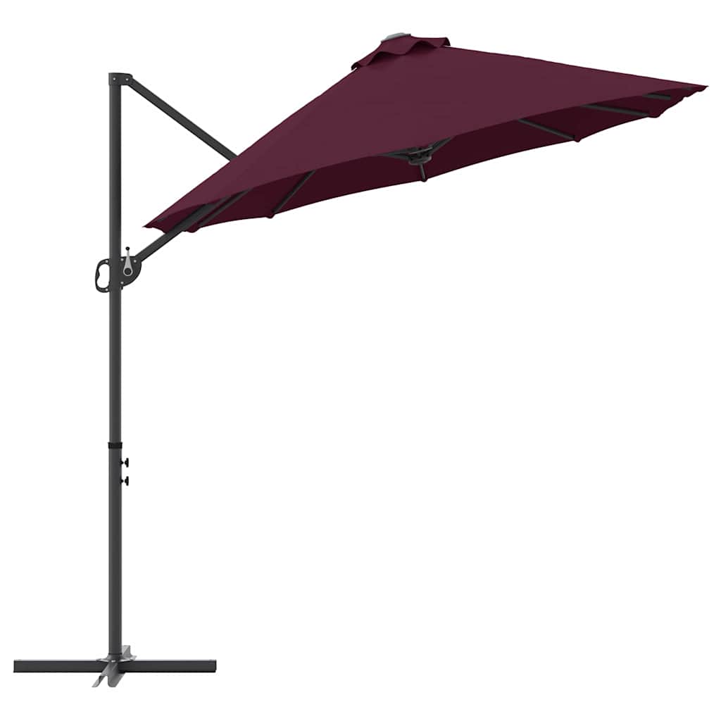 Garden cantilever umbrella with lock Burgundy L