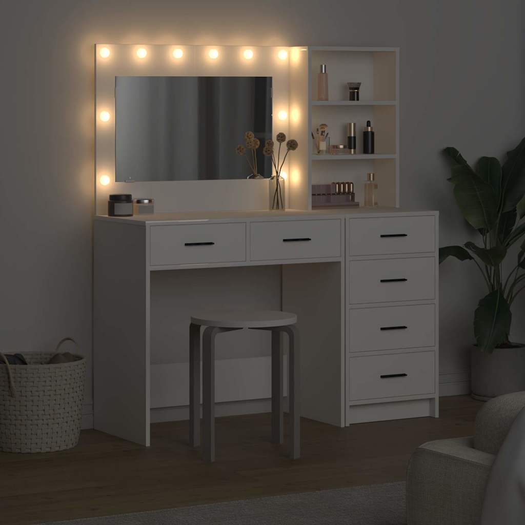 Vanity Table White 78.5 x 41 x 135 cm Engineered Wood