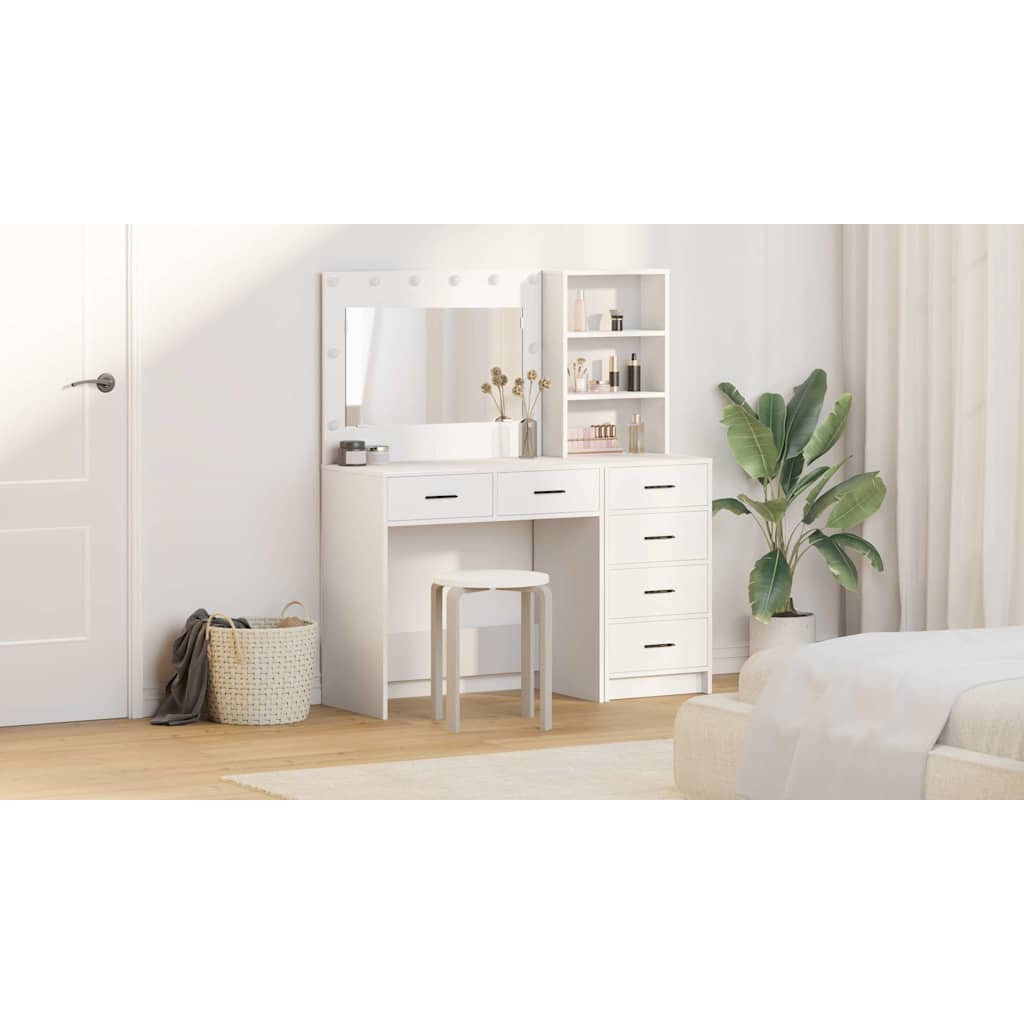 Makiažo stalas Balta 78.5 x 41 x 135 cm Apdirbta mediena