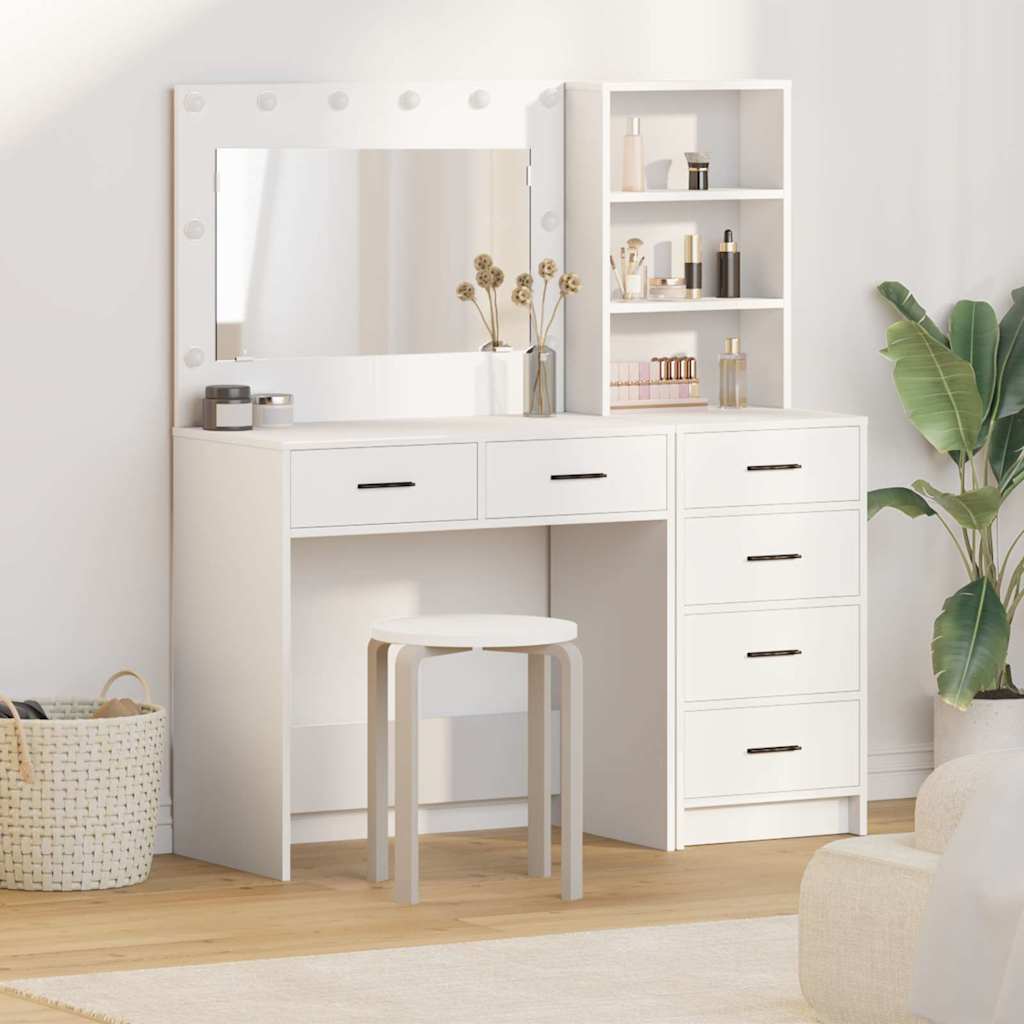 Vanity Table White 78.5 x 41 x 135 cm Engineered Wood