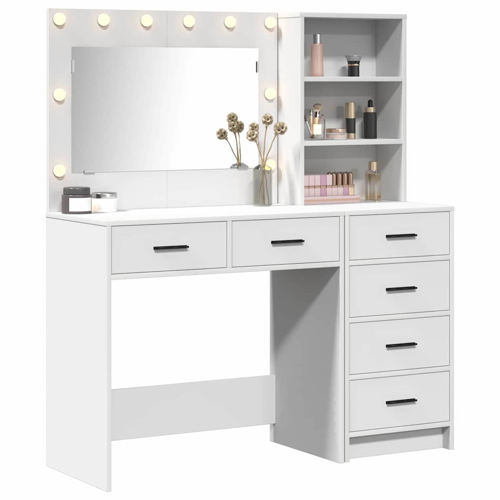Vanity Table White 78.5 x 41 x 135 cm Engineered Wood