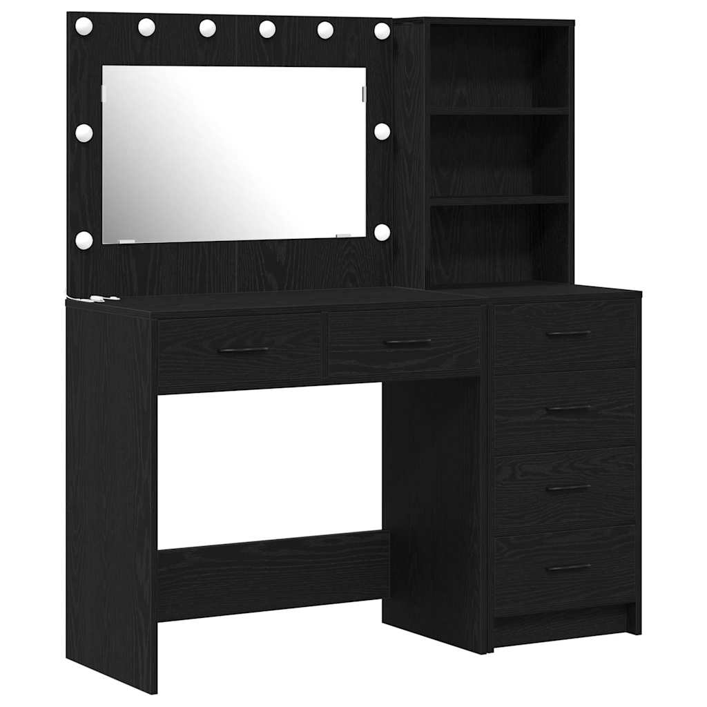 Make-up Table Black 78.5 x 41 x 135 cm Engineered Wood