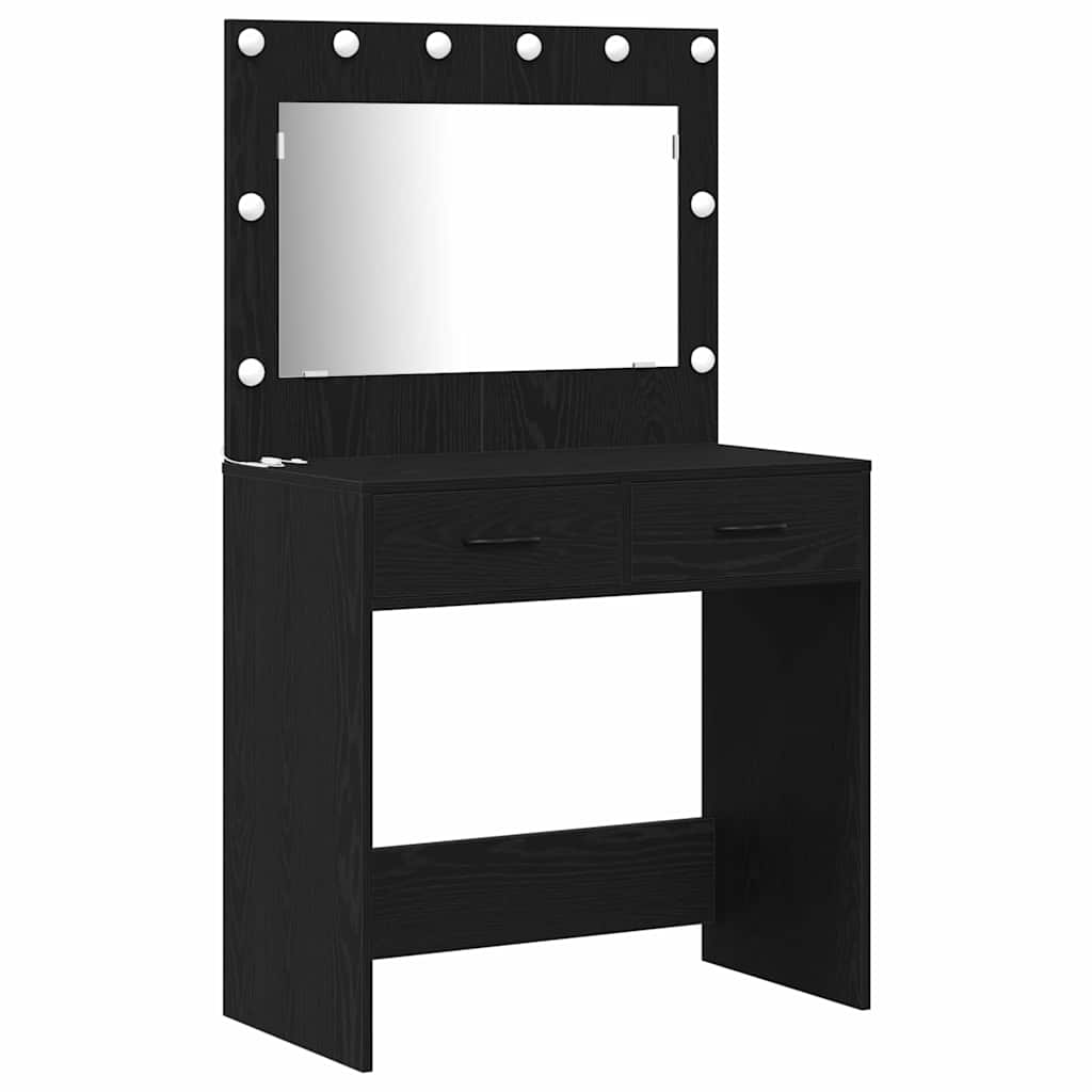 Make-up Table Black 78.5 x 41 x 135 cm Engineered Wood