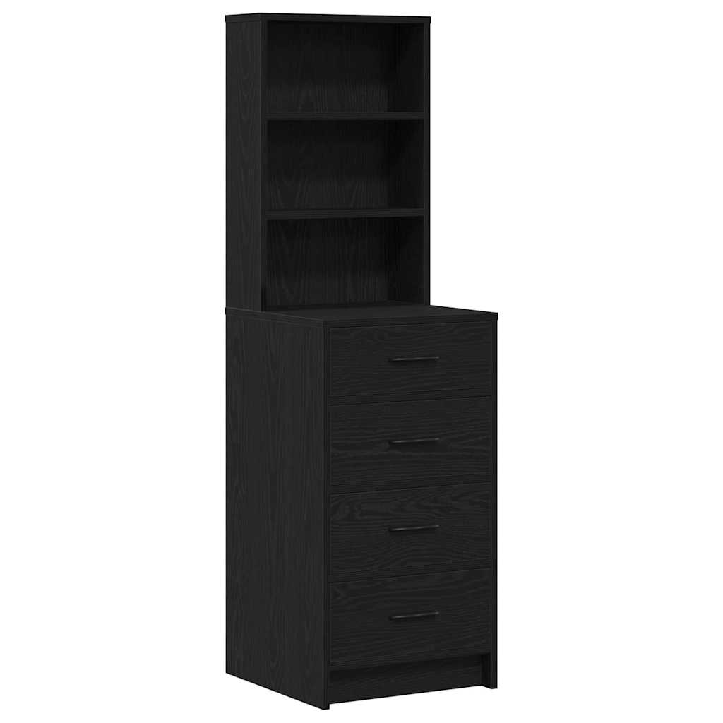 Make-up Table Black 78.5 x 41 x 135 cm Engineered Wood