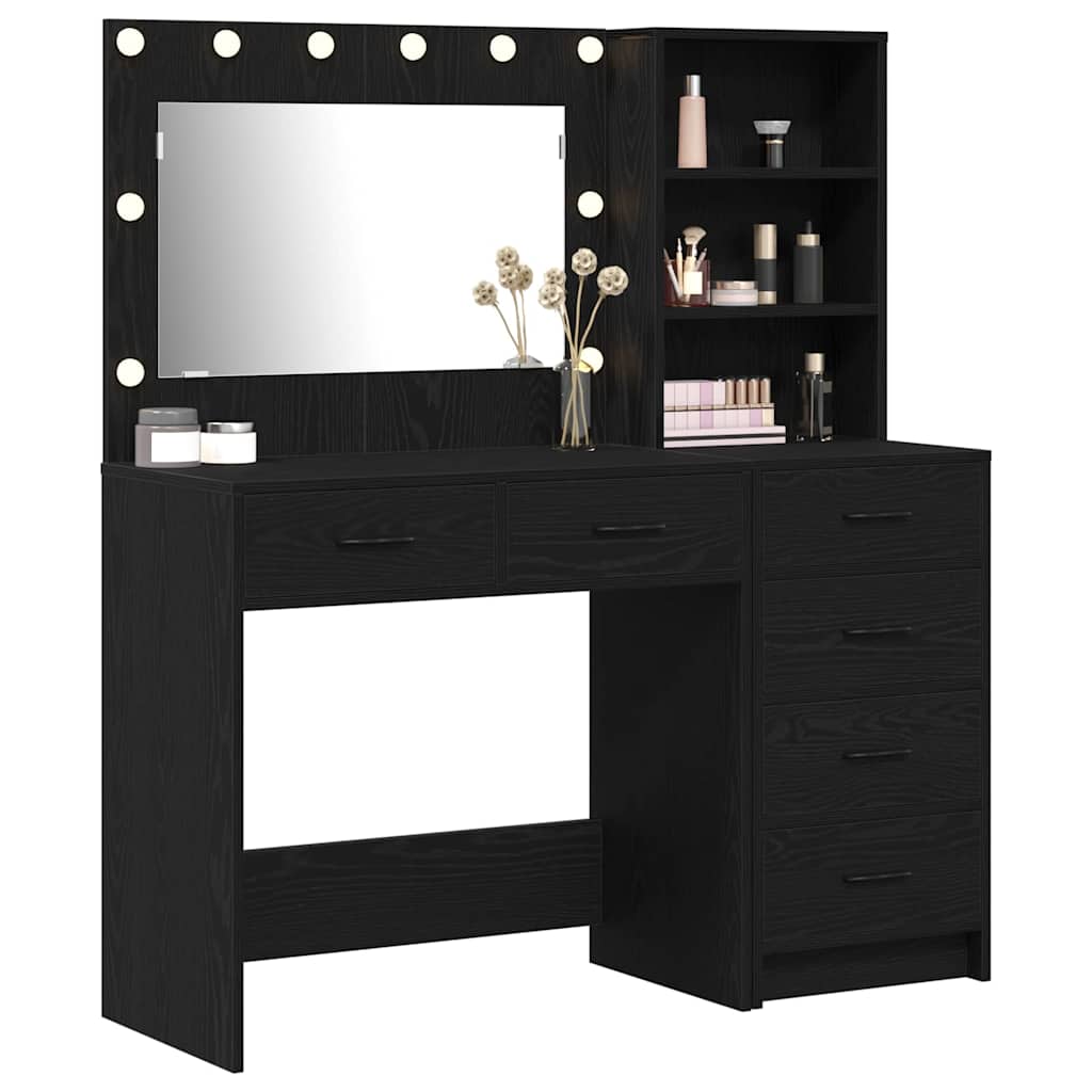 Make-up Table Black 78.5 x 41 x 135 cm Engineered Wood