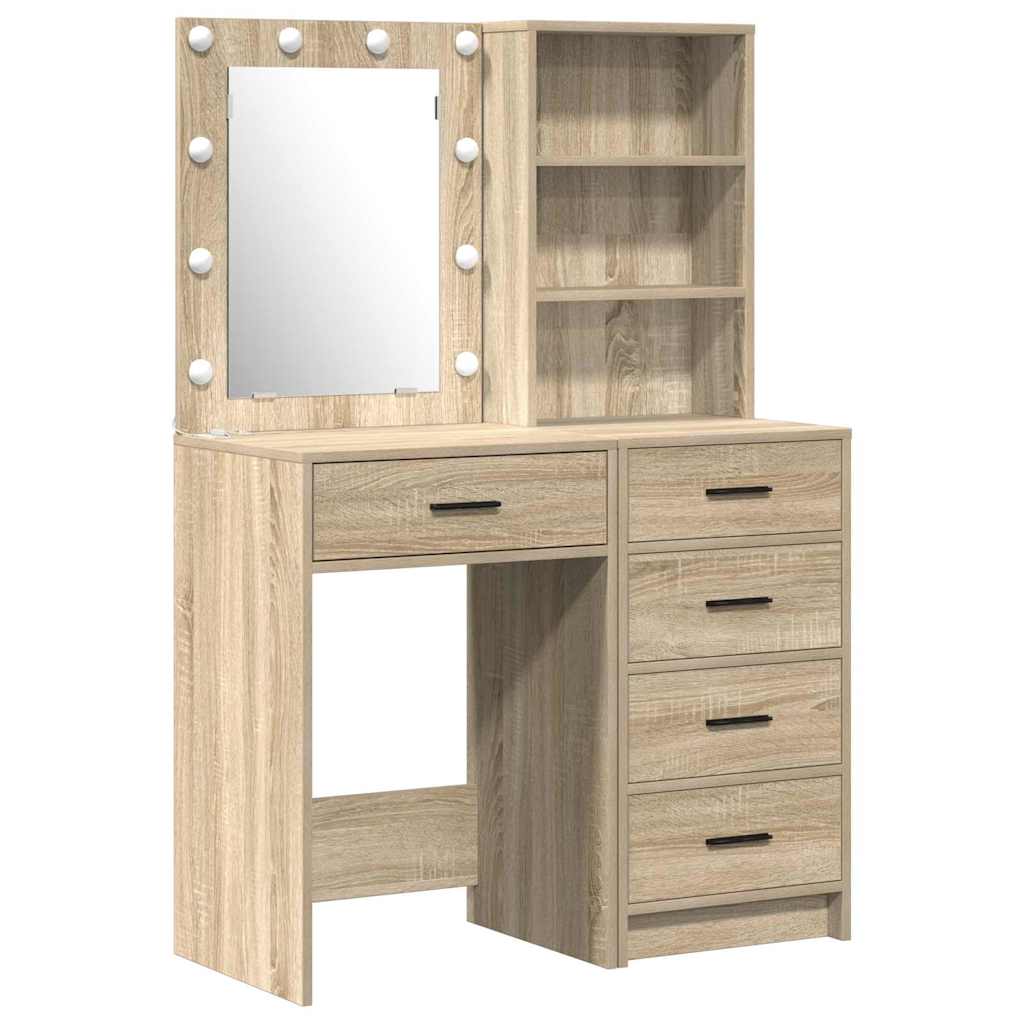 Makiažo stalas 2 pcs Ruda 50 x 41 x 135 cm Apdirbta mediena