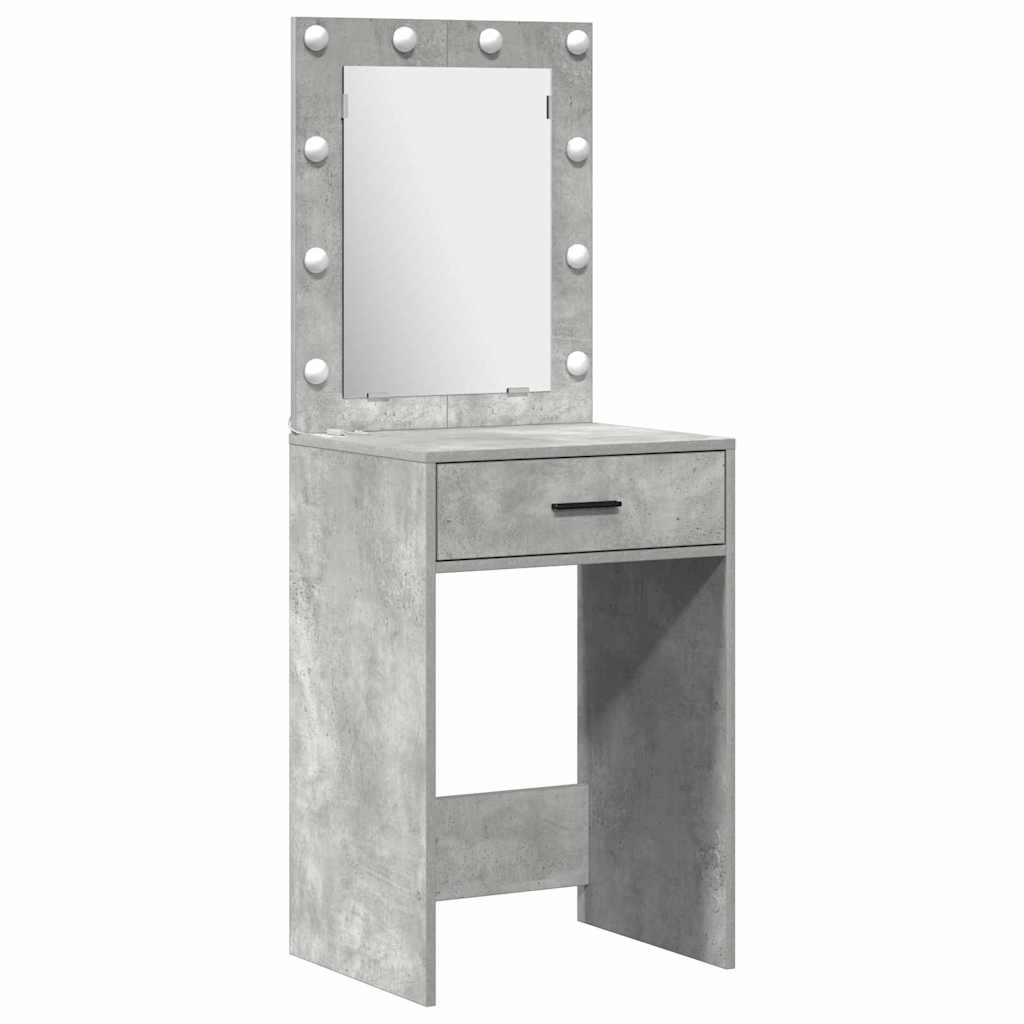 Makiažo stalas 2 pcs Pilka 50 x 41 x 135 cm Apdirbta mediena