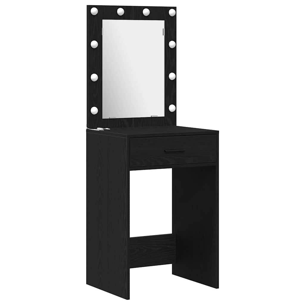 Makiažo stalas 3 pcs Juoda 40 x 41 x 135 cm Apdirbta mediena