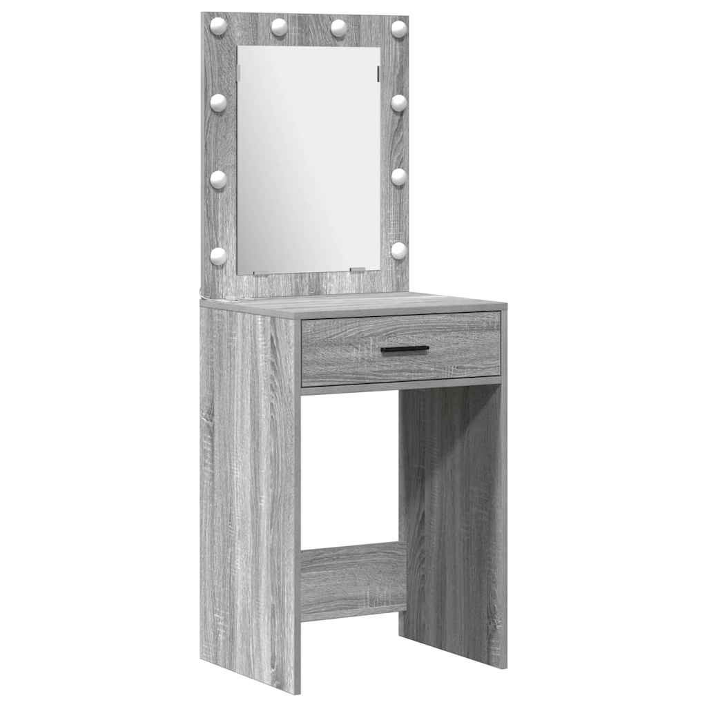 Makiažo stalas 3 pcs Pilka 40 x 41 x 135 cm Apdirbta mediena
