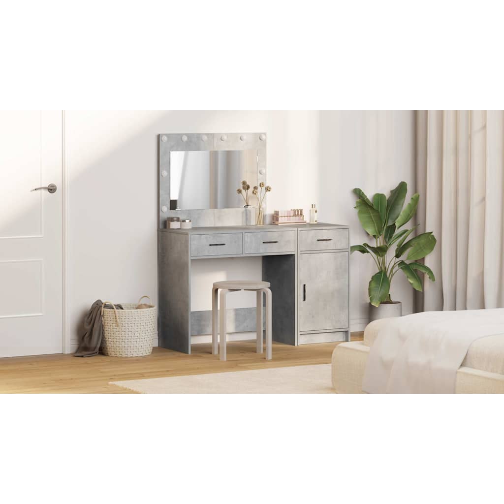 Makeup Table 2 pcs Grey 40 x 41 x 75 cm Engineered Wood