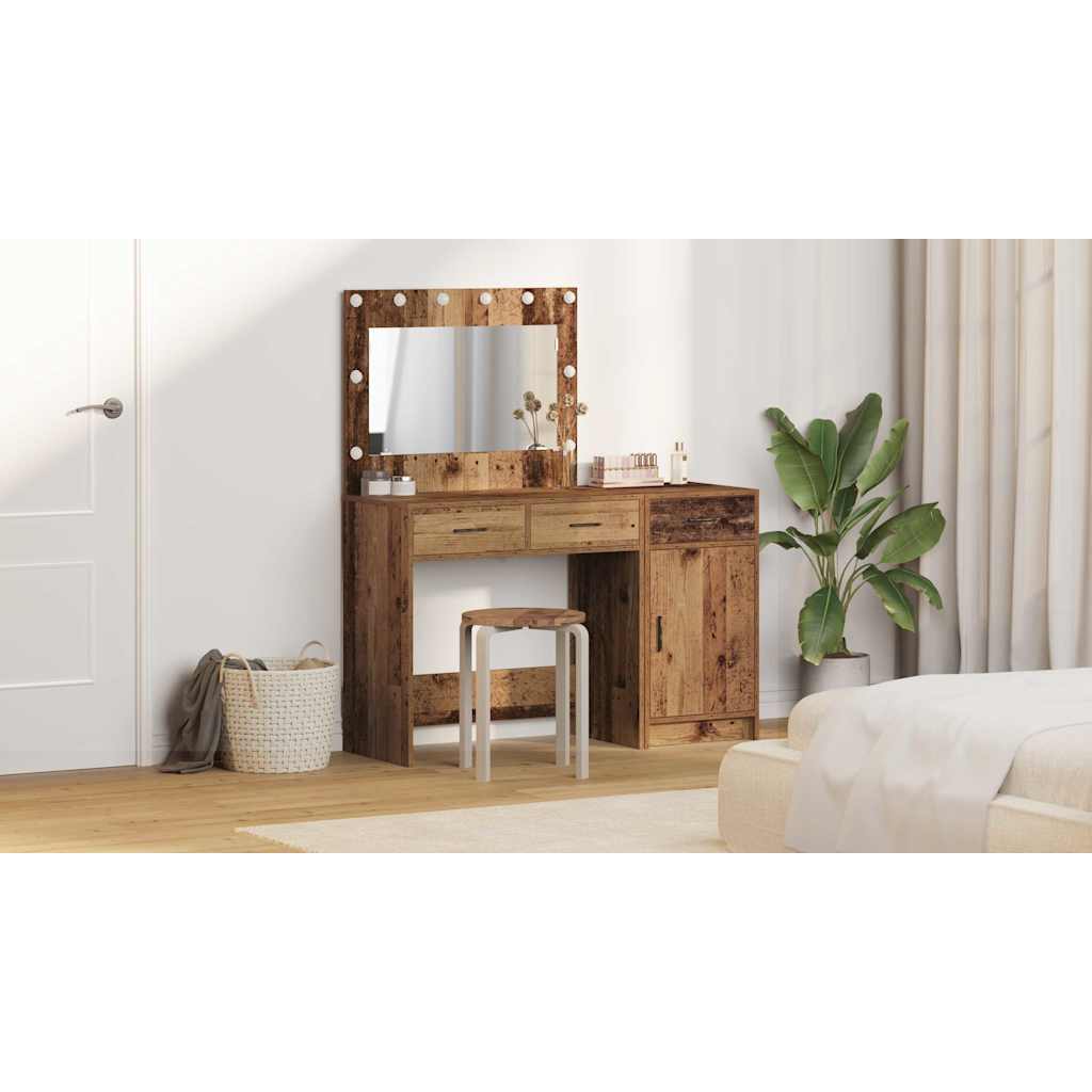 Makiažo stalas 2 pcs Ruda 40 x 41 x 75 cm Apdirbta mediena