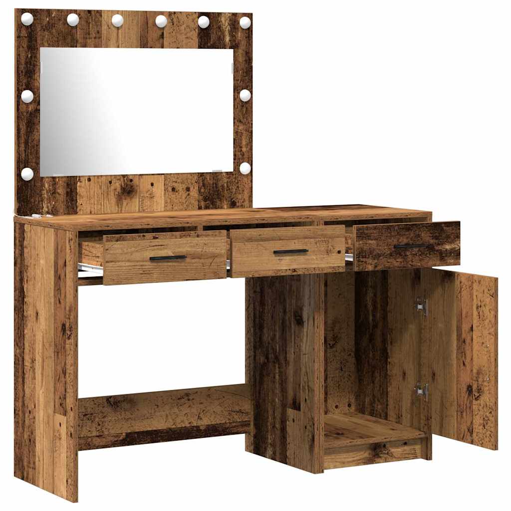 Makiažo stalas 2 pcs Ruda 40 x 41 x 75 cm Apdirbta mediena