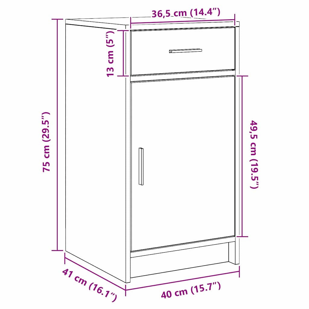 Makiažo stalas 2 pcs Ruda 40 x 41 x 75 cm Apdirbta mediena