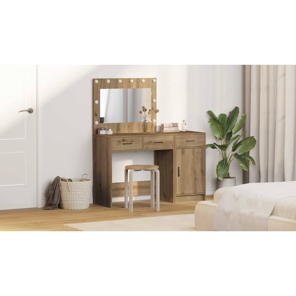Makiažo stalas 2 pcs Ruda 40 x 41 x 75 cm Apdirbta mediena