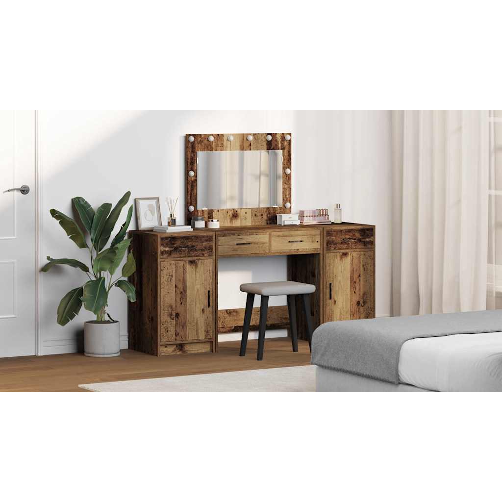Makiažo stalas 3 pcs Ruda 40 x 41 x 75 cm Apdirbta mediena