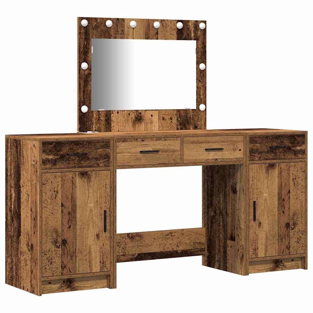 Makiažo stalas 3 pcs Ruda 40 x 41 x 75 cm Apdirbta mediena
