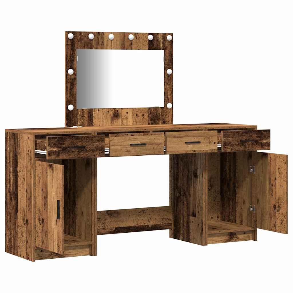 Makiažo stalas 3 pcs Ruda 40 x 41 x 75 cm Apdirbta mediena
