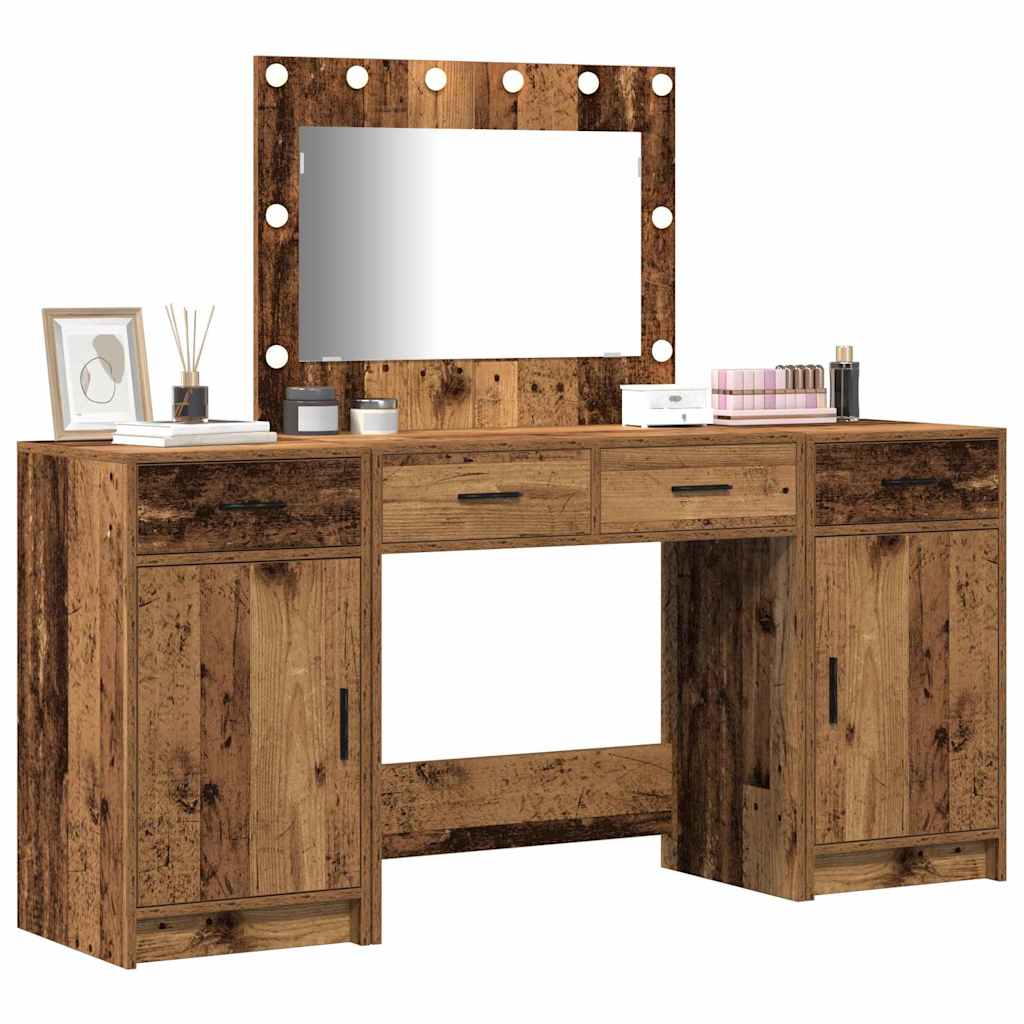 Makiažo stalas 3 pcs Ruda 40 x 41 x 75 cm Apdirbta mediena