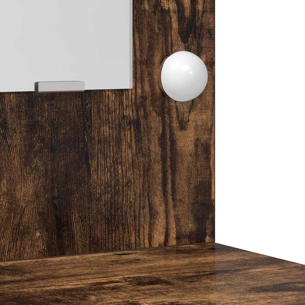 Vanity set 2 pcs Smoked oak 50 x 41 x 135 cm