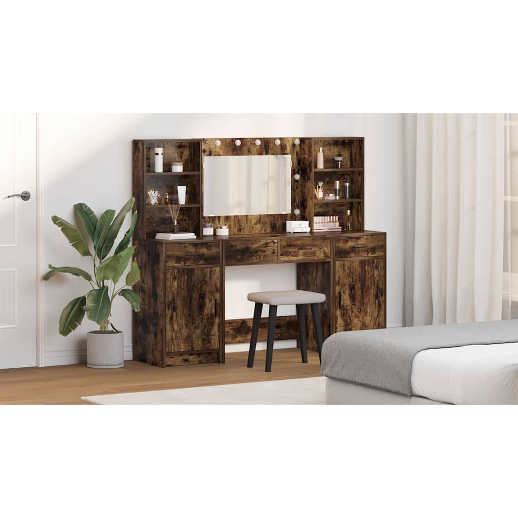 Tualetės rinkinys 3 pcs Rūkyta ąžuolas 78.5 x 41 x 135 cm