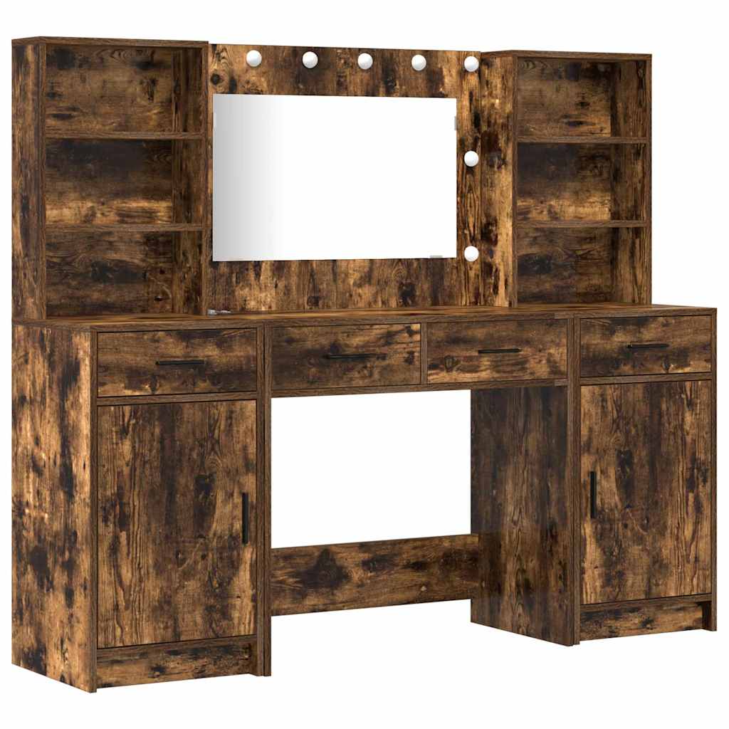 Tualetės rinkinys 3 pcs Rūkyta ąžuolas 78.5 x 41 x 135 cm