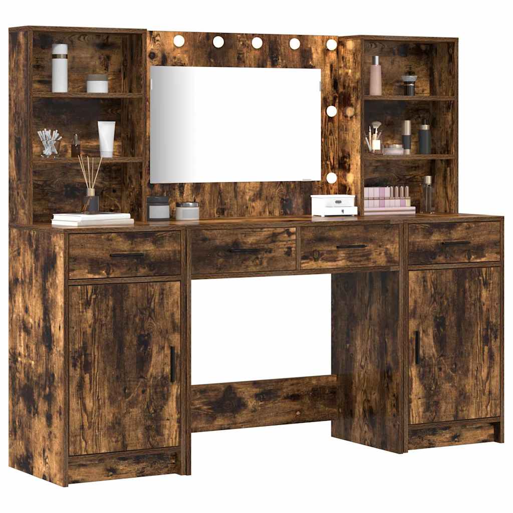 Tualetės rinkinys 3 pcs Rūkyta ąžuolas 78.5 x 41 x 135 cm